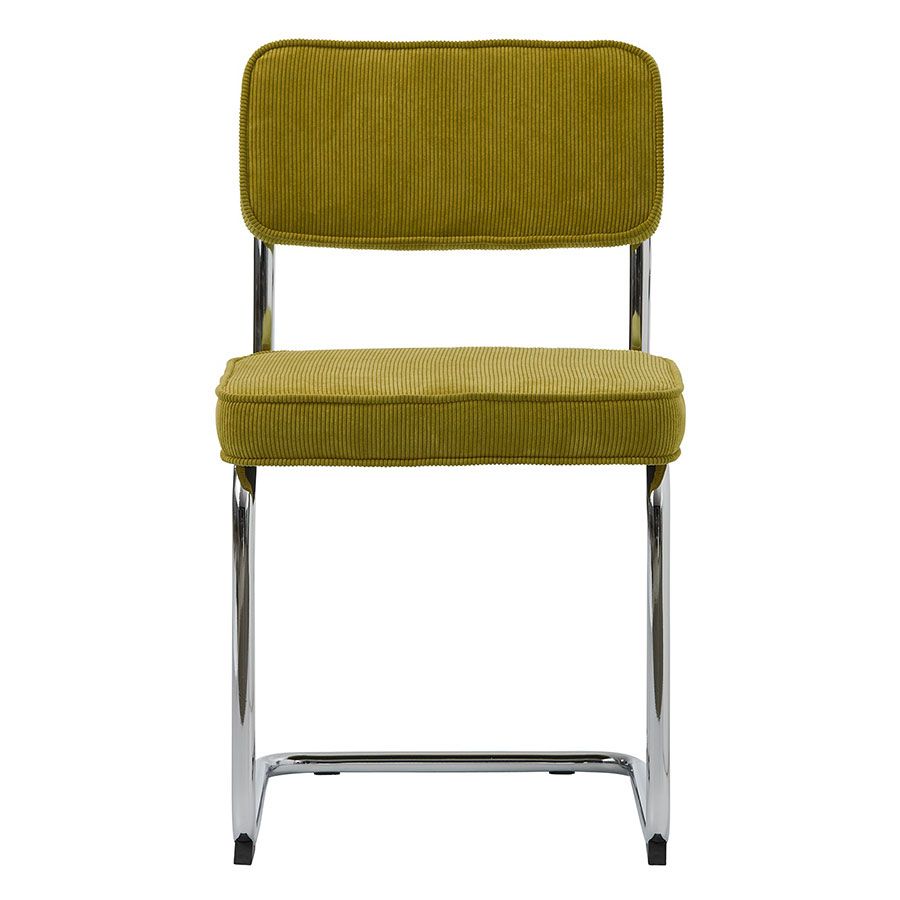 Ruben eetkamerstoel ribstof groen